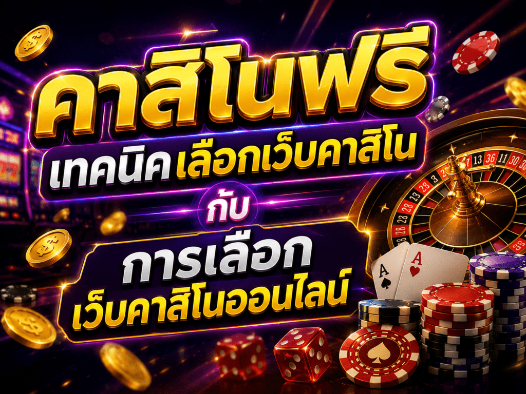 คาสิโนฟรี เทคนิคเลือกเว็บคาสิโน กับการเลือก เว็บคาสิโนออนไลน์